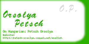 orsolya petsch business card